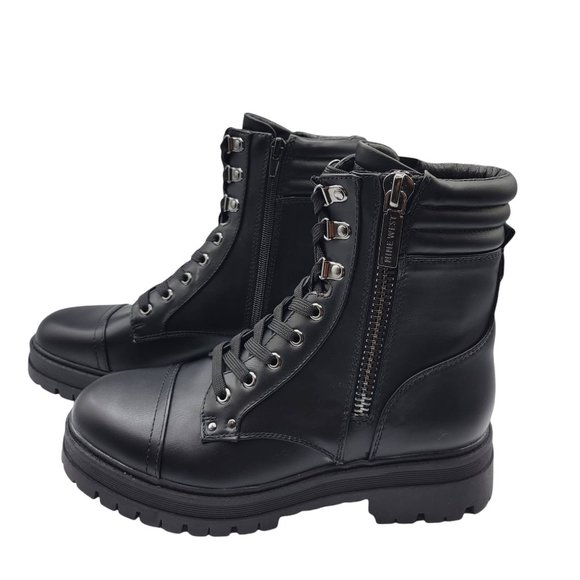 Nine West Shoes - Nine West Womens Size 9 Combat Leather Boots Black NIB